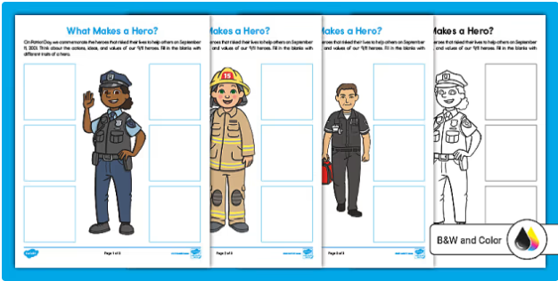 Patriot Day What Makes a Hero? Activity