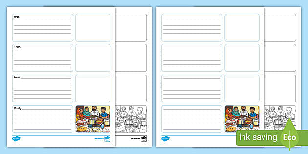 Eid Reflection Writing Template