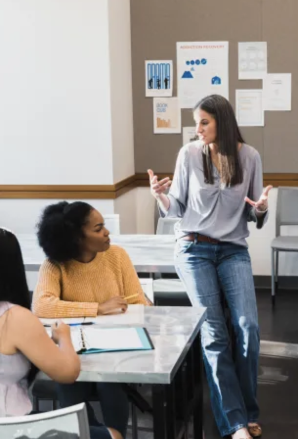 teacher talking