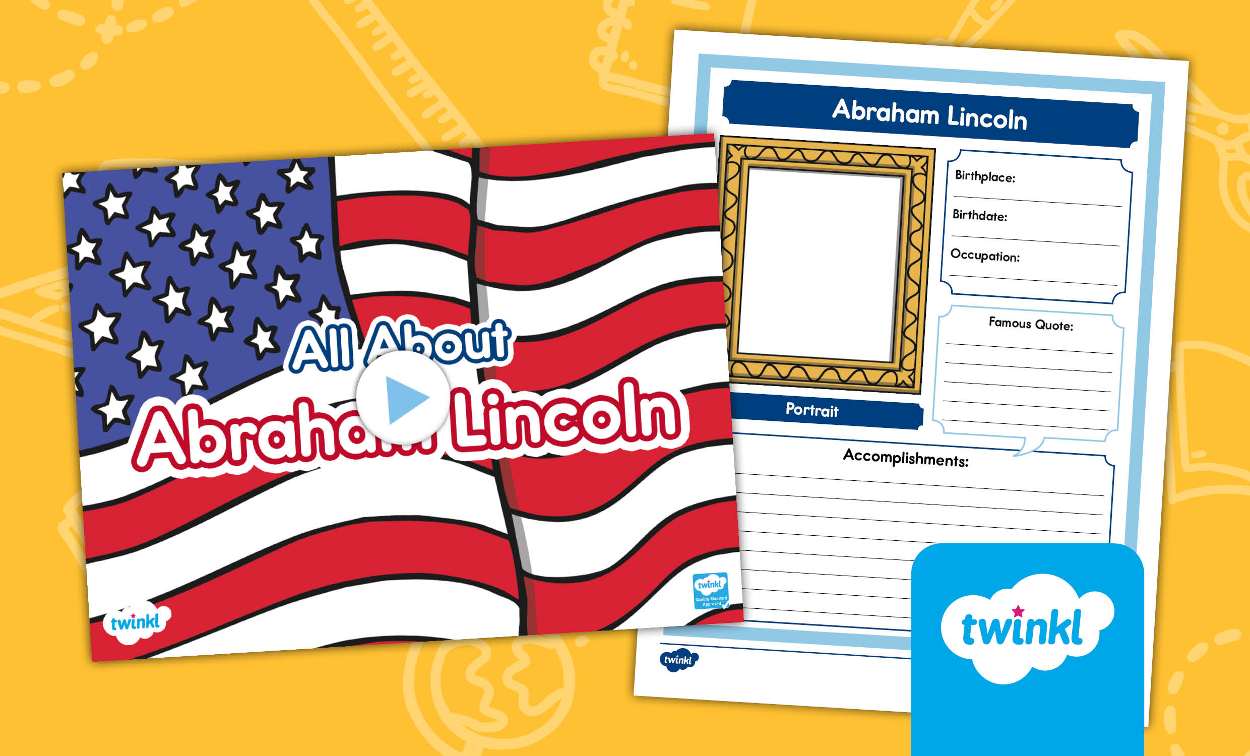 Abraham Lincoln Biography Powerpoint and Activity for K-2nd Grade
