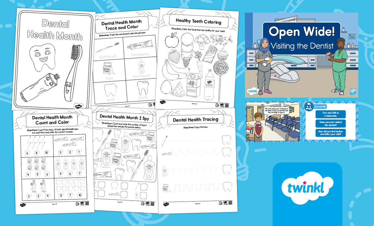 Dental Health Month Lesson Pack – PowerPoint & Activity Book for PK-K
