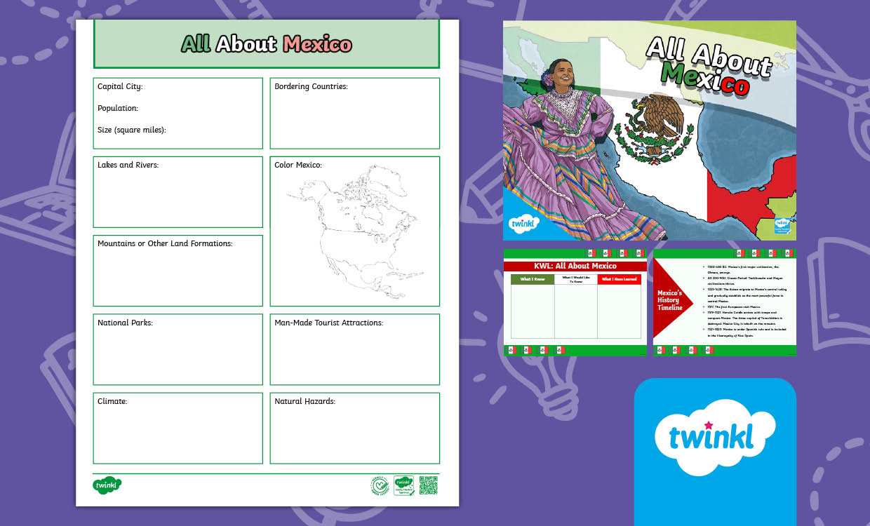All About Mexico Lesson Pack for 3rd-5th Grade