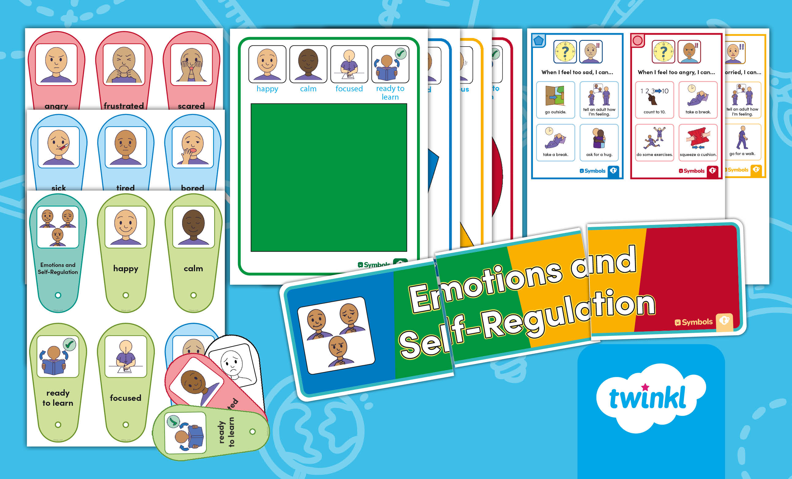 Twinkl Symbols for AAC: Emotions & Self-Regulation Bundle