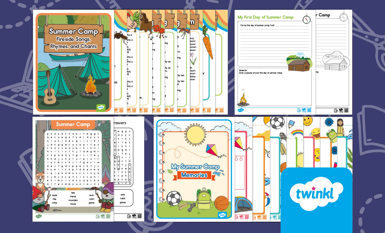 Summer Camp Activity Bundle for K-2nd Grade