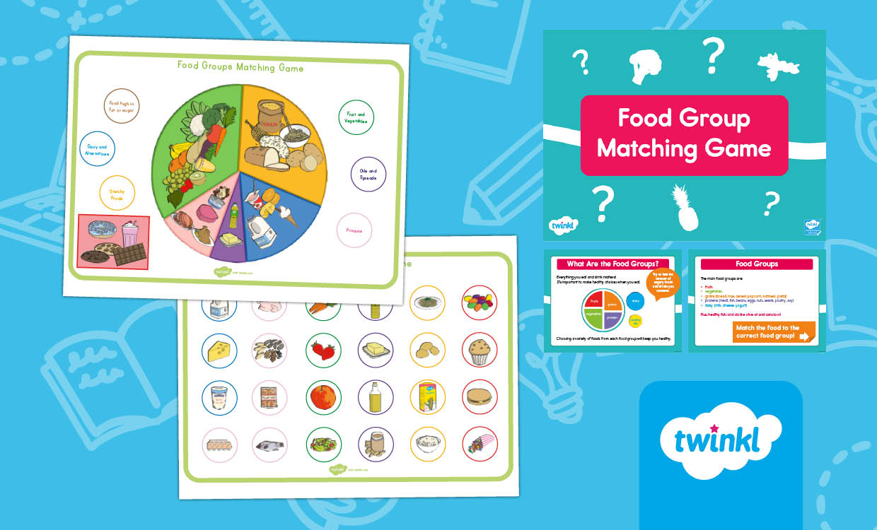 Food Groups Matching Games for K-2nd Grade