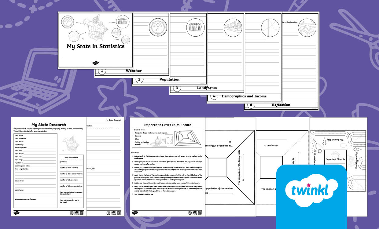 My State Research Activities for 3rd-5th Grade
